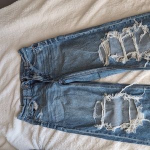 Size 8 Long American Eagle Highest Rise Baggy Straight Jeans